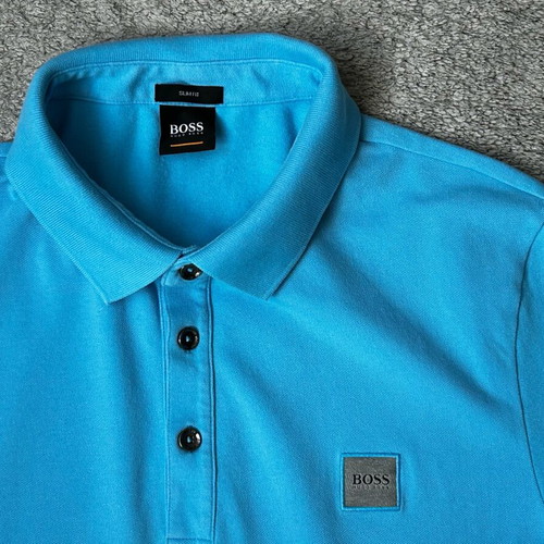 Boss Passenger Polo Shirt Bright Blue Slim XL like new