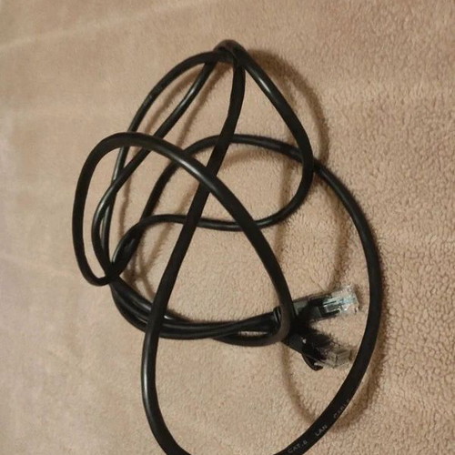 Ethernet LAN Cable CAT.6 2m like new, black