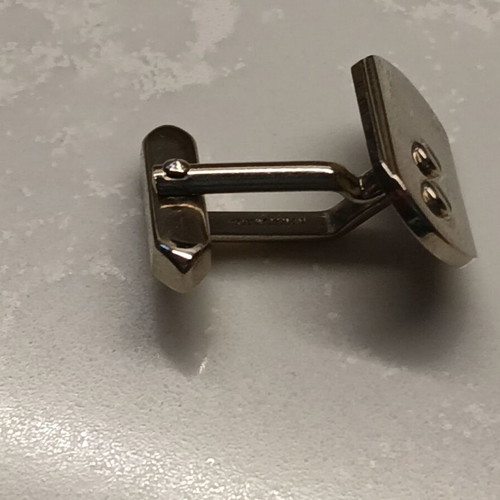 Ascot rhodium plated cufflinks like new, silver color