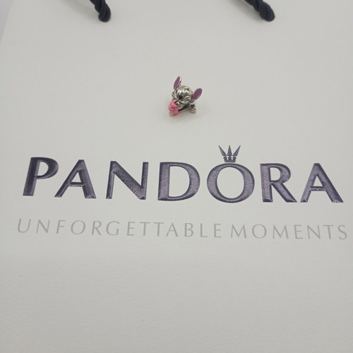 Pandora Charm Stitch new, pink and silver
