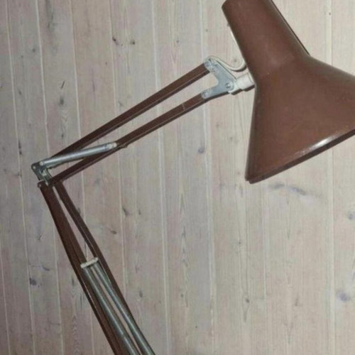Vintage Danish architect lamp, brown, E27 fitting