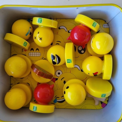 Emoji stamps set of 12 with metal storage box
