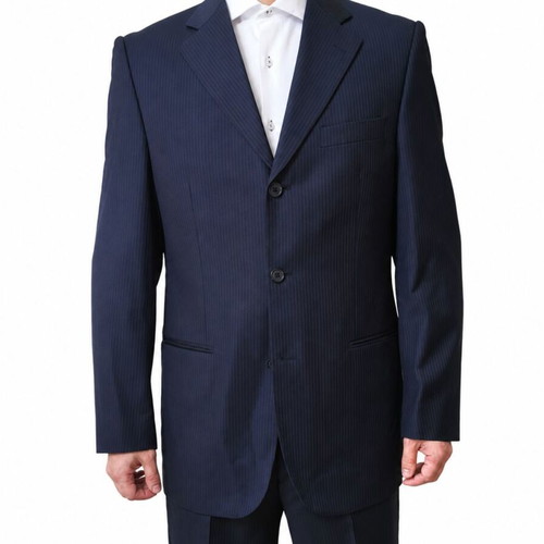 Hinxton House men's suit blue navy pinstripe like new, jacket 40, pants 36