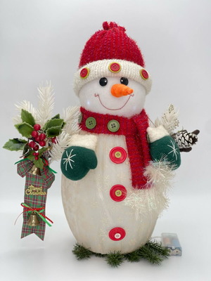 Christmas snowman vintage 1980 illuminated like new, height 46 cm