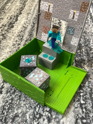 Mattel Minecraft Diamond Mine Micro playset used
