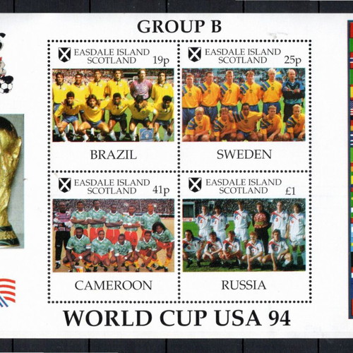 Φύλλο γραμματοσήμων World Cup USA 94 καινούργιο
