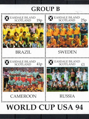 Φύλλο γραμματοσήμων World Cup USA 94 καινούργιο