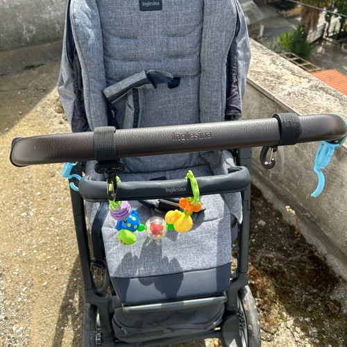 Inglesina Aptica stroller like new, blue gray with accessories