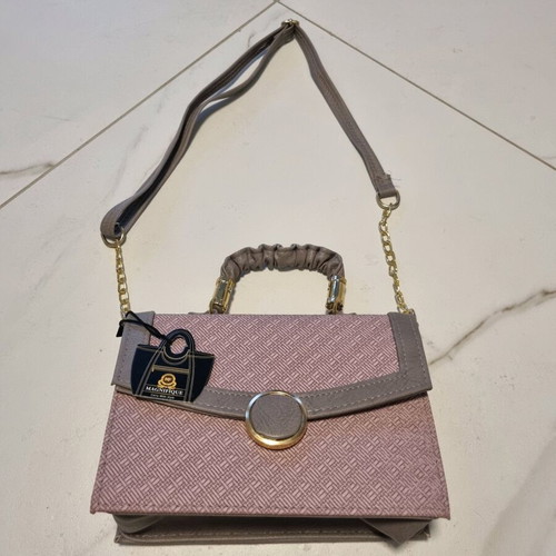 Magnifique pink/grey handbag new with tags