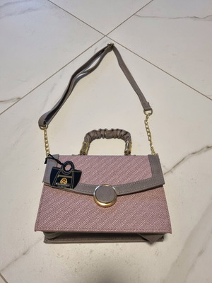 Magnifique pink/grey handbag new with tags
