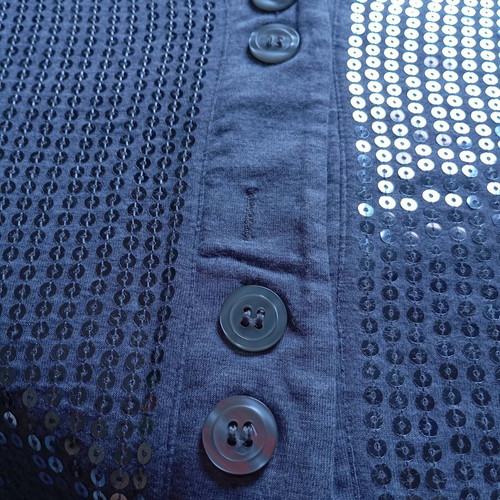 Benetton sleeveless top with silver sequins like new M-L