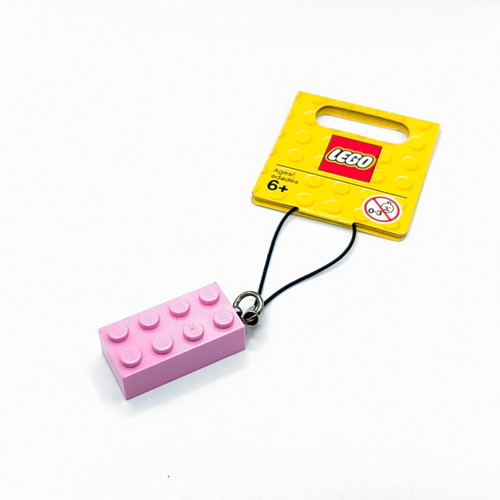 LEGO Strap Pink 2x4 Brick Keychain