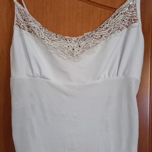 A-Style White Top with Strass Medium Used
