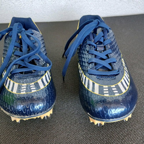 Athletic track shoes size 39 like new, blue and yellow