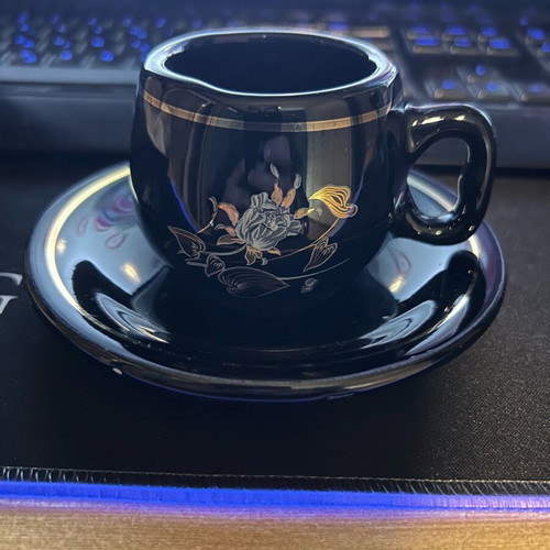 Coffee mug like new with dedication 'for you Giorgos'