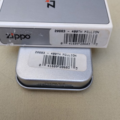 Zippo 2003 "400 Million" Mood Indigo lighter like new, collectible edition