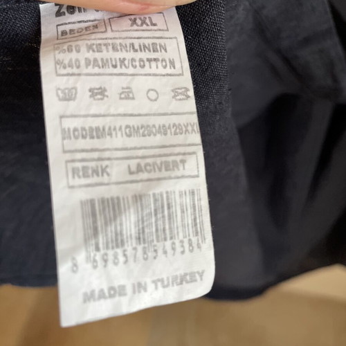 Men’s summer shirt used several times, blue, XXL