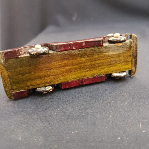 Vintage wooden handmade Rolls Royce toy car used, decorative
