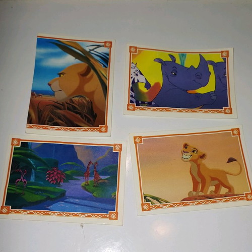 Lion King Disney stickers used, set of 4