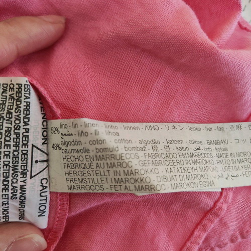 Zara Linen Midi Dress New with Tags, Pink Fuchsia, Size M