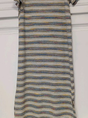 Long dress Sfera like new, elastic rib with side cuts, multicolor