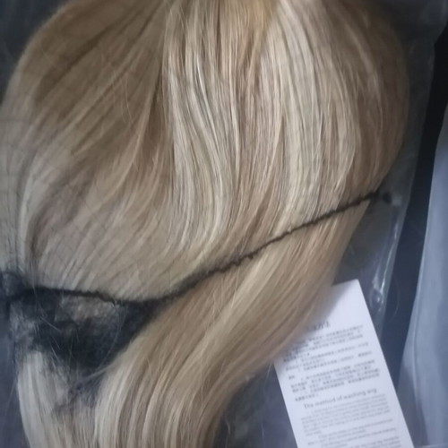 Wig ash blonde 36 cm new, bob style