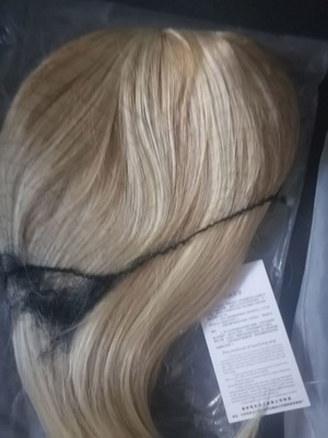 Wig ash blonde 36 cm new, bob style