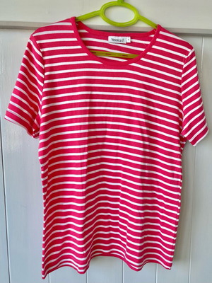 Tshirt Yessica XL pink/white like new, 100% cotton
