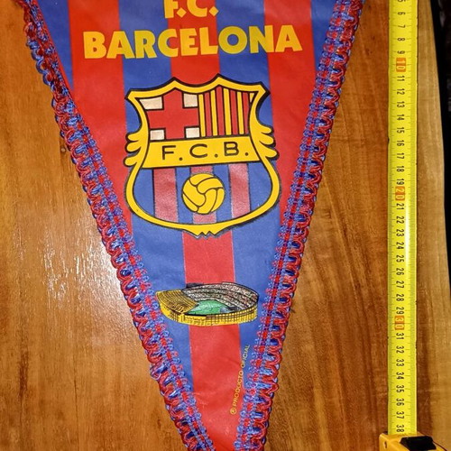 FC Barcelona vintage banner used, authentic