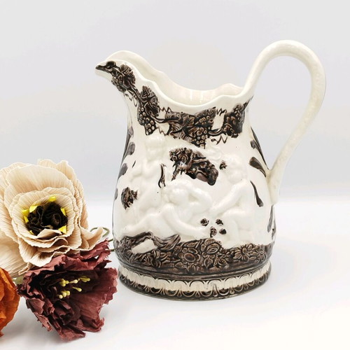 Vintage wine pitcher used, 1940s, Mullbär Mulberry Uppsala Ekeby Gefle