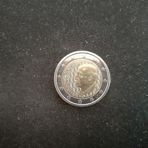 Commemorative 2 Euro Coin Greece 2016 120 Years Dimitris Mitropoulos like new