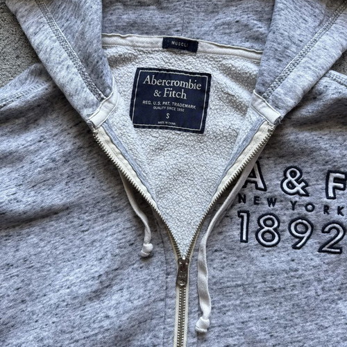 Abercrombie and Fitch jacket like new, unisex, gray and blue, size S