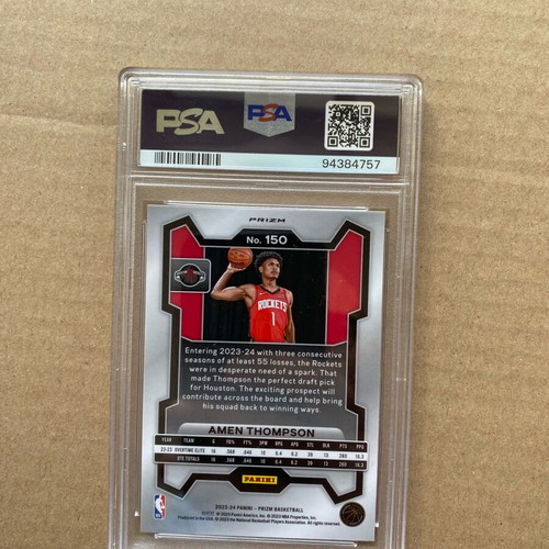 Panini Prizm Amen Thompson Rookie Blue, White and Red PSA 9 new