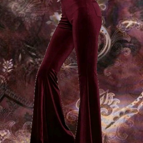 Shein red velvet trouser new, gothic style missing one pocket