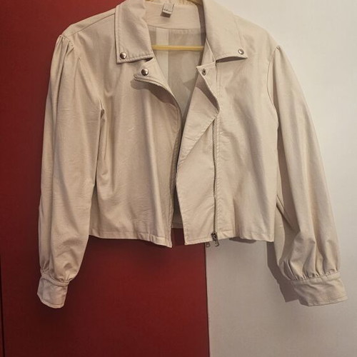 White leather jacket, size S
