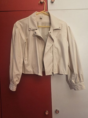 White leather jacket, size S
