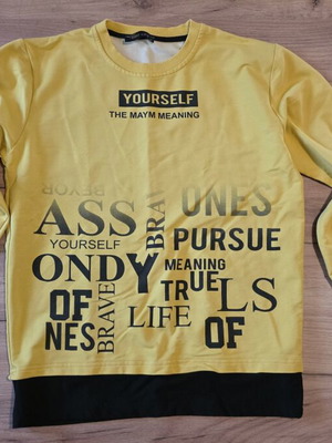 Abercrombie & Fitch long-sleeve shirt medium yellow like new