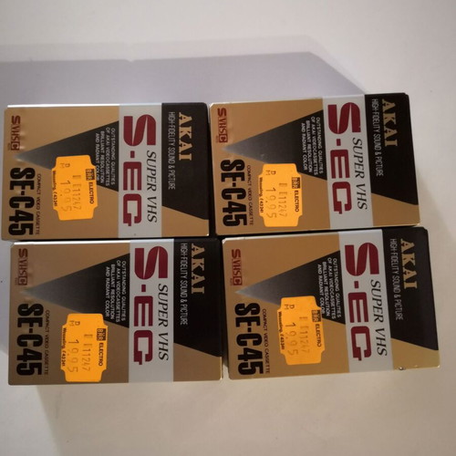 Akai Super VHS cassettes new, sealed