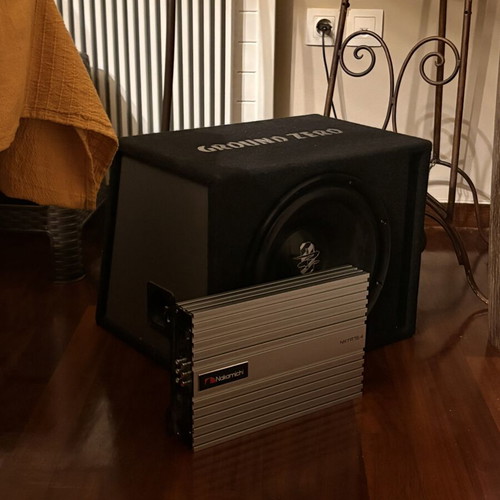 Subwoofer Ground Zero 12’ and Nakamichi amplifier like new