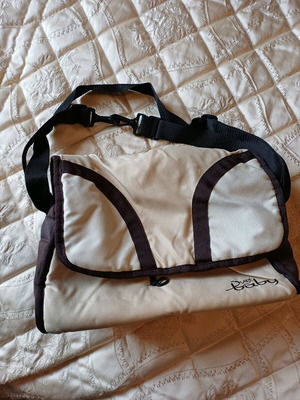 Baby changing bag like new, beige-brown, fabric 30×25×10