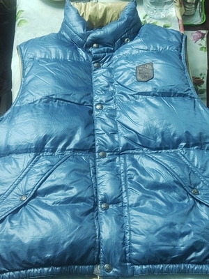 Blue Polo Ralph Lauren vintage down puffer vest like new, size Large