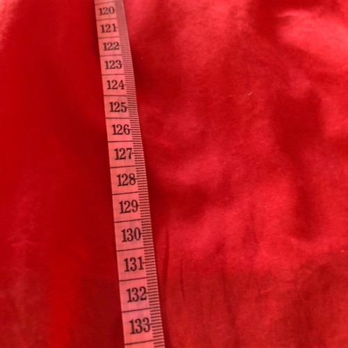 Italian red long summer dress like new with gold details