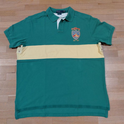 Polo Ralph Lauren Vintage Shirt Country Club 1921 - 1927 size 2XL used, green and yellow