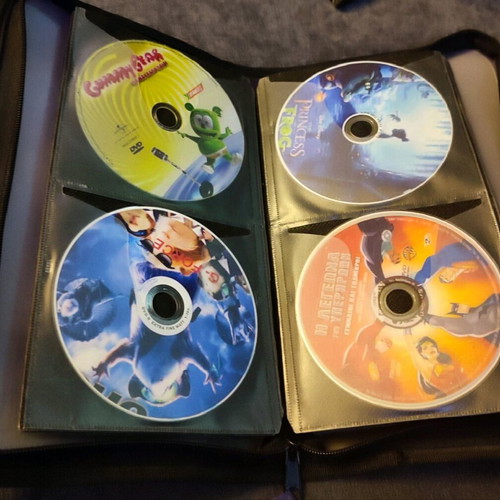 CD/DVD storage case used, 48 slots with zipper