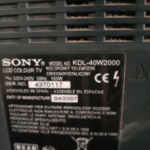 Sony Bravia KDL-40W2000 40" 1080p HD LCD TV used