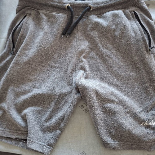 Admiral men's sports shorts used, grey melange with zipper pockets