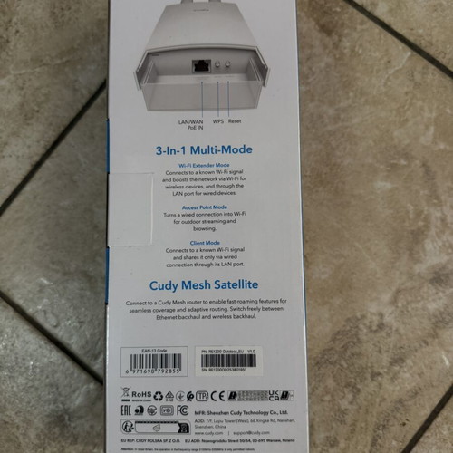 Cudy RE1200 Outdoor Access Point with Mesh Wi‑Fi 5 Dual Band, single kit, new