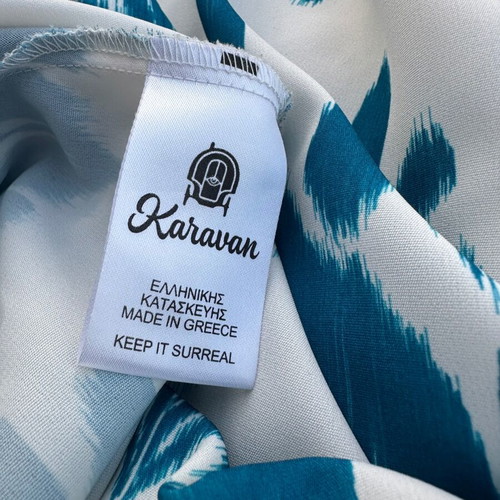 Karavan Tati dress, white and blue