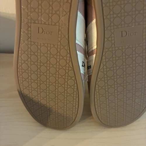 Dior ribbon sneakers new, beige and pink, size 40