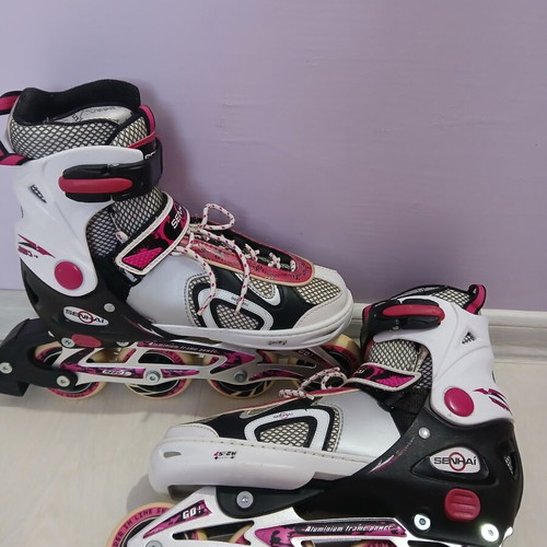 Senhai adjustable inline skates used, size M (37–40)